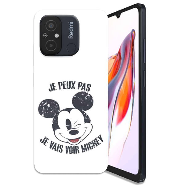 Coque Xiaomi Redmi 12C Je peux pas je vais voir Mickey