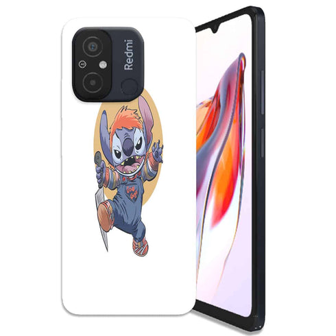 Coque Xiaomi Redmi 12C Stitch x Chucky Halloween