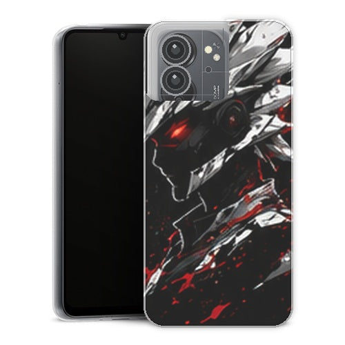 Coque Xiaomi Redmi 13C Gaming Casque Cyber Rouge - coque gaming Redmi 13C