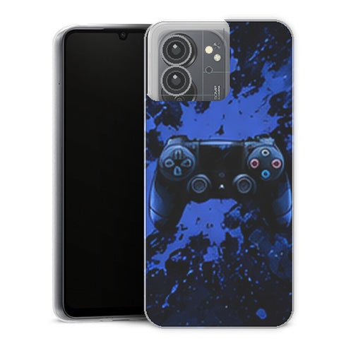 Coque Xiaomi Redmi 13C Gaming Manette Bleue - coque gaming Redmi 13C