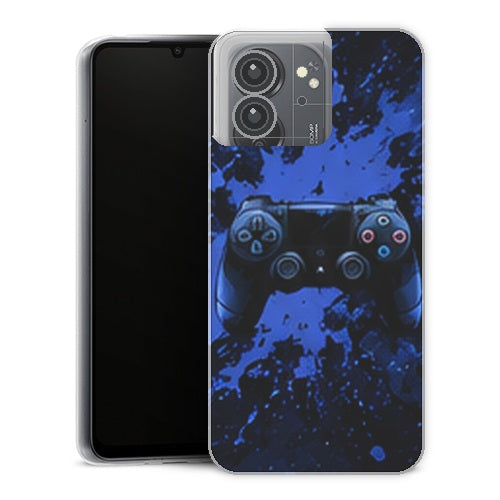 Coque Xiaomi Redmi 13C Gaming Manette Bleue - coque gaming Redmi 13C