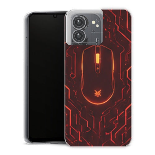 Coque Xiaomi Redmi 13C Gaming Souris Rouge Circuit - coque gaming Redmi 13C