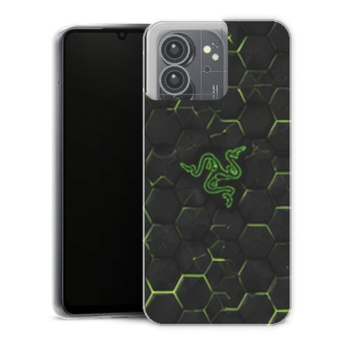 Coque Xiaomi Redmi 13C Gaming Hexagones Verts - coque gaming Redmi 13C