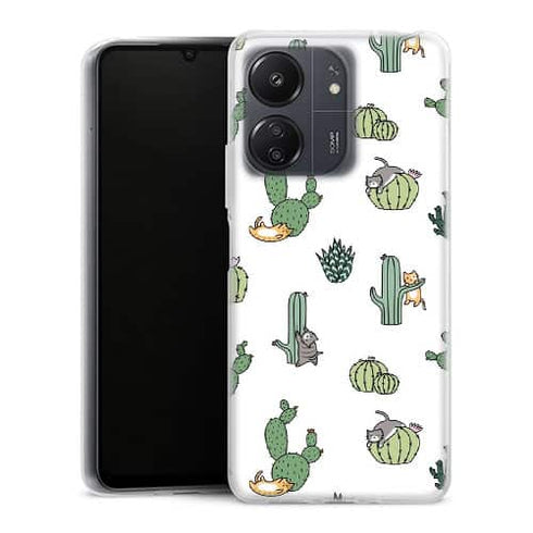 Coque Xiaomi Redmi 13C Chats Cactus