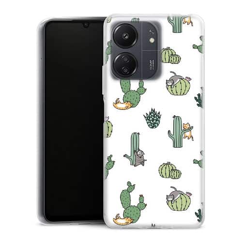 Coque Xiaomi Redmi 13C Chats Cactus