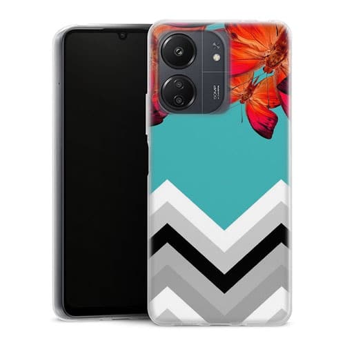 Coque Xiaomi Redmi 13C Papillon Aurore et Chevrons