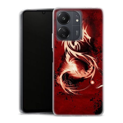 Coque Xiaomi Redmi 13C Dragon Rouge