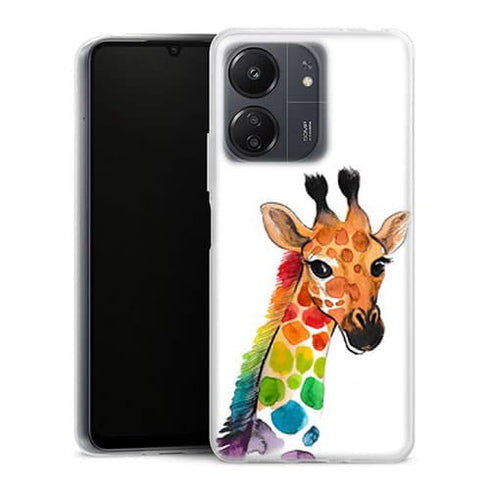 Coque Xiaomi Redmi 13C Girafe Mulicouleurs