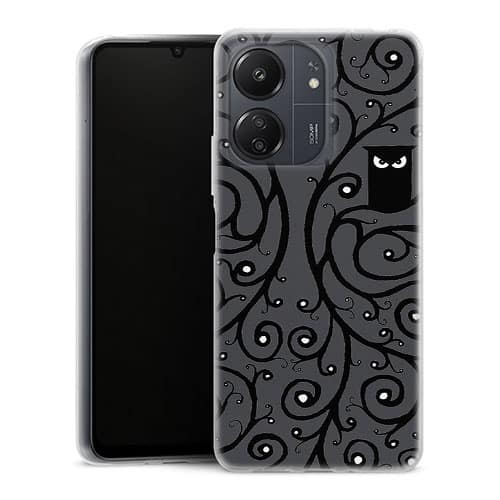 Coque Xiaomi Redmi 13C Hibou Noir et Blanc