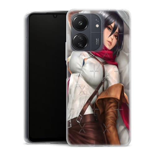 Coque Xiaomi Redmi 13C Mikasa Attack on Titan filles sexy beau cul