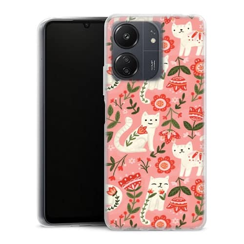 Coque Xiaomi Redmi 13C Motif de chat folklorique