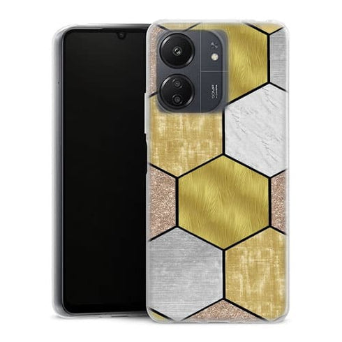 Coque Xiaomi Redmi 13C Nid dabeille dor noir