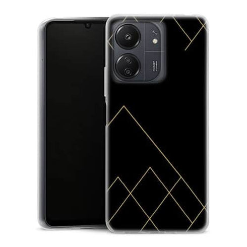 Coque Xiaomi Redmi 13C Noir pierre sarcelle profonde