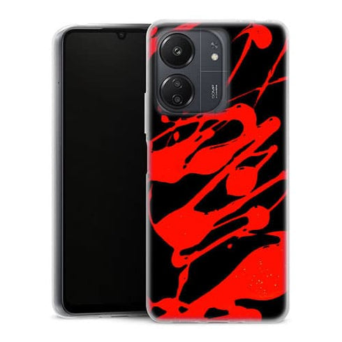 Coque Xiaomi Redmi 13C Paint Slpash Rouge