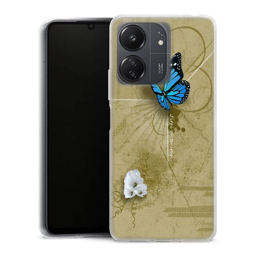 Coque Xiaomi Redmi 13C Papillon Bleu
