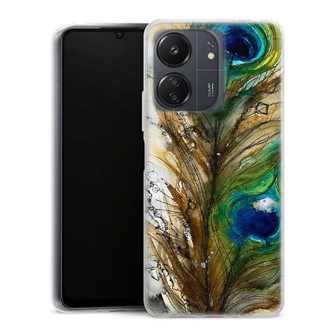 Coque Xiaomi Redmi 13C Plume de Paon