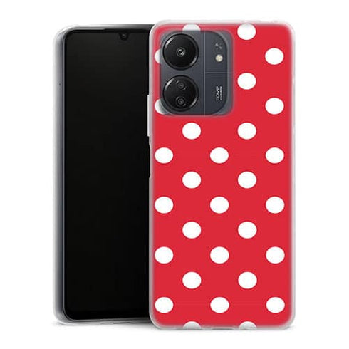 Coque Xiaomi Redmi 13C Rouge à Pois