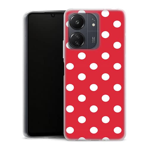 Coque Xiaomi Redmi 13C Rouge à Pois