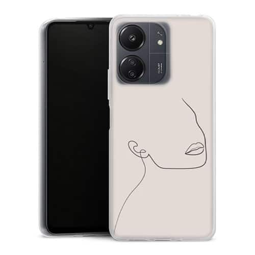 Coque Xiaomi Redmi 13C Pastel Beige Portrait Femme
