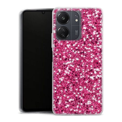 Coque Xiaomi Redmi 13C Paillettes Roses