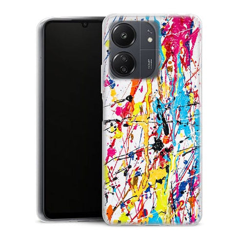Coque Xiaomi Redmi 13C Splash Paint Arc en ciel