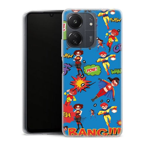 Coque Xiaomi Redmi 13C Super Héros Bleu
