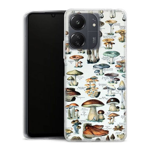 Coque Xiaomi Redmi 13C Tableau des champignons comestibles vintage