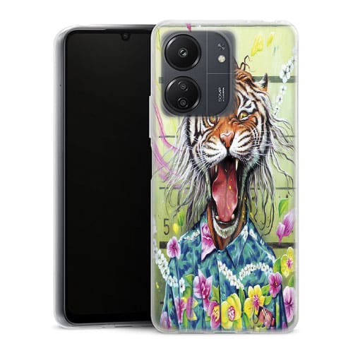Coque Xiaomi Redmi 13C Tiger Flowers