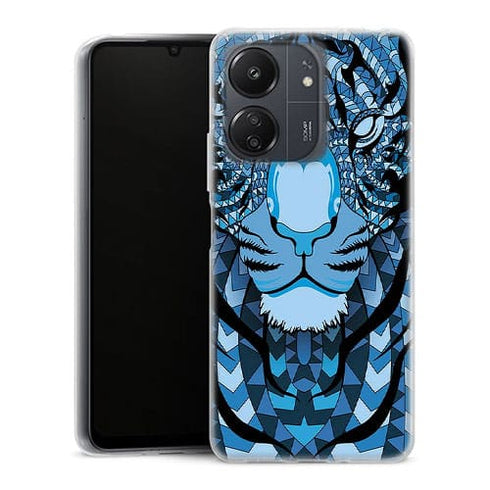 Coque Xiaomi Redmi 13C Tigre Bleu Aztec