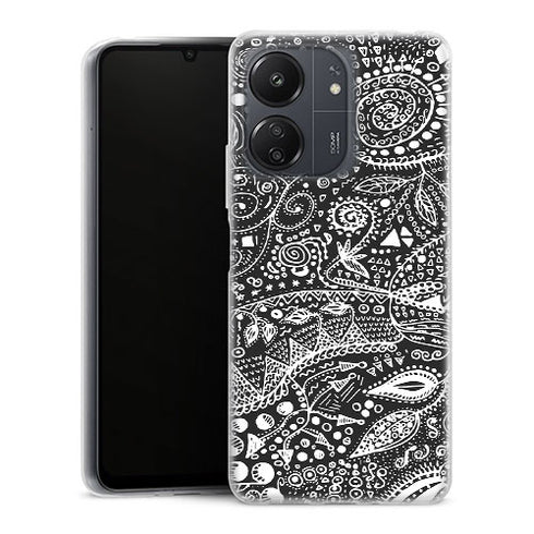 Coque Xiaomi Redmi 13C Aztec bw handmade