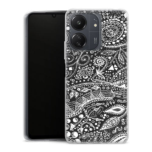 Coque Xiaomi Redmi 13C Aztec bw handmade