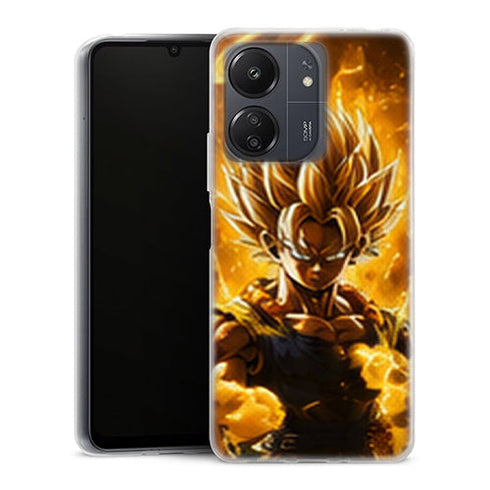 Coque Xiaomi Redmi 13C Dragon Ball Gohan Aureole Or - MaCoquePerso