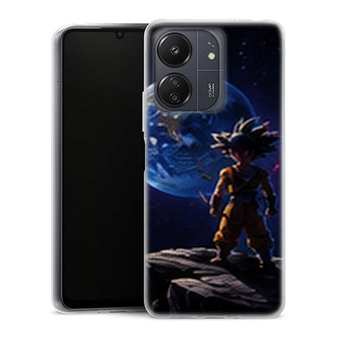 Coque Xiaomi Redmi 13C Dragon Ball Goku Espace Terre - MaCoquePerso