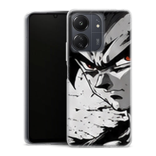 Coque Xiaomi Redmi 13C Dragon Ball Goku Manga Noir Blanc - MaCoquePerso