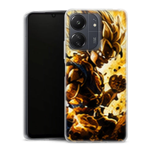Coque Xiaomi Redmi 13C Dragon Ball Goku Super Saiyan Or - MaCoquePerso
