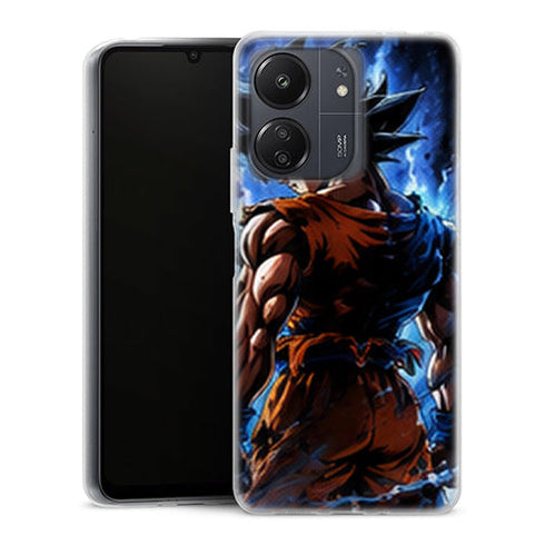 Coque Xiaomi Redmi 13C Dragon Ball Goku Ultra Instinct Aura Bleue - MaCoquePerso