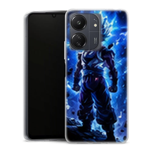 Coque Xiaomi Redmi 13C Dragon Ball Vegeta Aura Bleue Rochers - MaCoquePerso