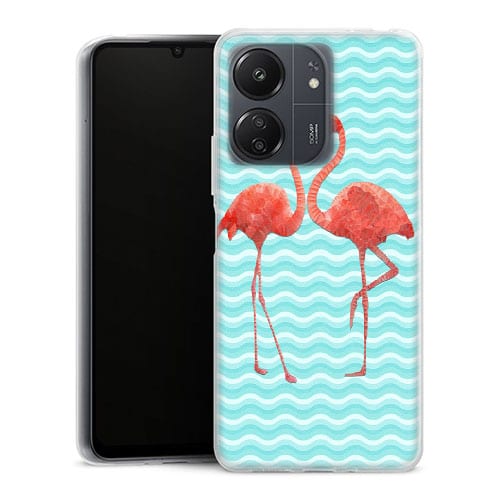 Coque Xiaomi Redmi 13C Flamingo love