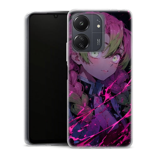 Coque Xiaomi Redmi 13C Mitsuri Kanroji Regard Magenta Sombre Demon Slayer - MaCoquePerso