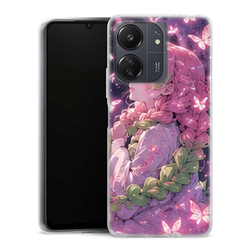 Coque Xiaomi Redmi 13C Mitsuri Kanroji Papillons Lumineux Demon Slayer - MaCoquePerso