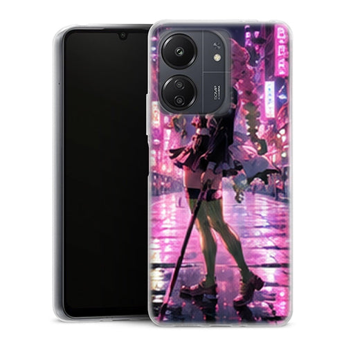 Coque Xiaomi Redmi 13C Mitsuri Kanroji Ville Neon Rose Demon Slayer - MaCoquePerso