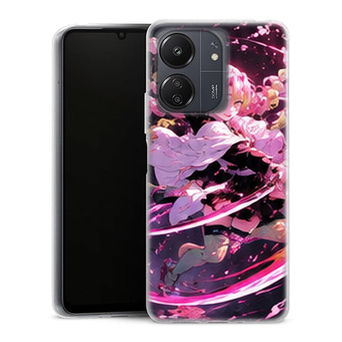 Coque Xiaomi Redmi 13C Mitsuri Kanroji Combat Tourbillon Rose Demon Slayer - MaCoquePerso