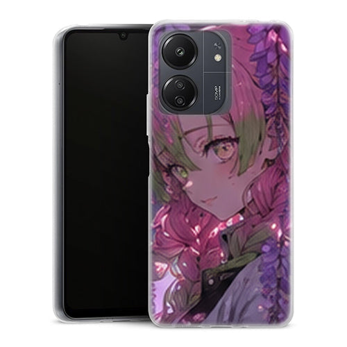 Coque Xiaomi Redmi 13C Mitsuri Kanroji Profil Glycines Violettes Demon Slayer - MaCoquePerso