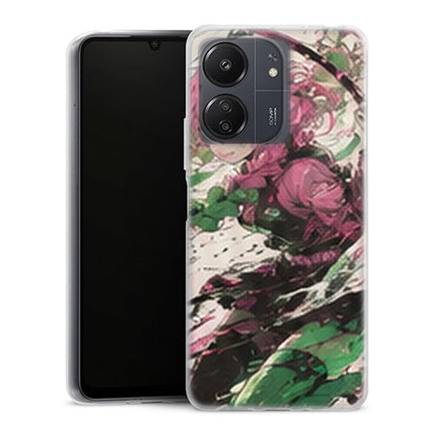 Coque Xiaomi Redmi 13C Mitsuri Kanroji Encre Verte Combat Demon Slayer - MaCoquePerso