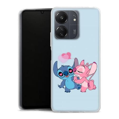 Coque Xiaomi Redmi 13C Stitch angel love heart pink