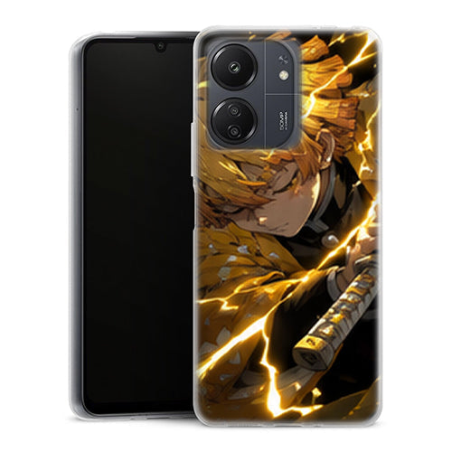 Coque Xiaomi Redmi 13C Zenitsu Agatsuma Eclair Katana Gros Plan Demon Slayer - MaCoquePerso
