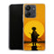 Coque Xiaomi Redmi 13C Zenitsu Agatsuma Silhouette Soleil Jaune Demon Slayer - MaCoquePerso