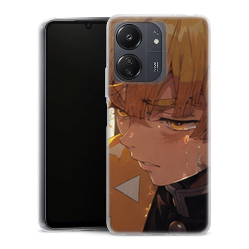 Coque Xiaomi Redmi 13C Zenitsu Agatsuma Profil Sombre Larme Demon Slayer - MaCoquePerso