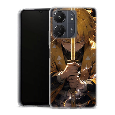 Coque Xiaomi Redmi 13C Zenitsu Agatsuma Katana Meditation Demon Slayer - MaCoquePerso