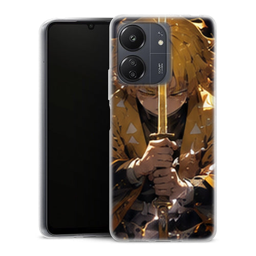 Coque Xiaomi Redmi 13C Zenitsu Agatsuma Katana Meditation Demon Slayer - MaCoquePerso